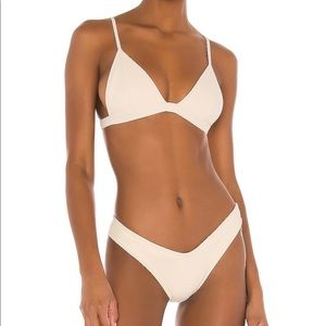 Cream Rib Montce Bikini Set